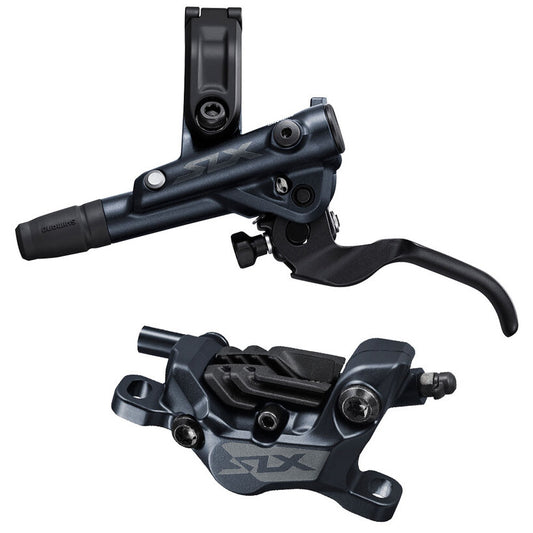 Shimano, SLX BL-M7100/BR-M7120, MTB Hydraulic Disc Brake, Front, Post mount, Disc: Not included, 444g, Black, Set